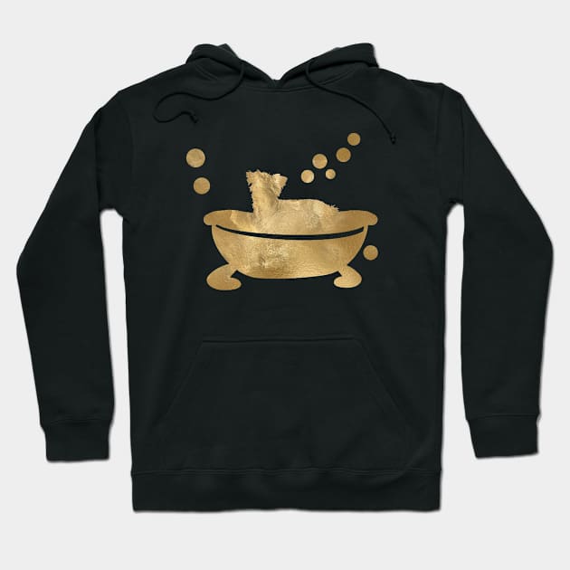 Cairn Terrier Bathtub Hoodie by BittenByErmines